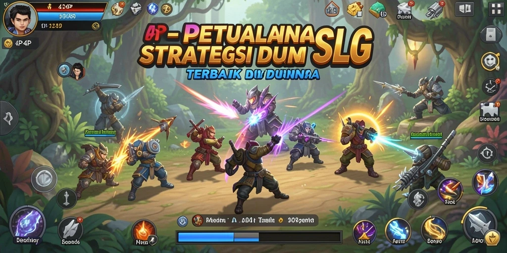 Tampilan gameplay strategis yang mendebarkan di 4P4P.