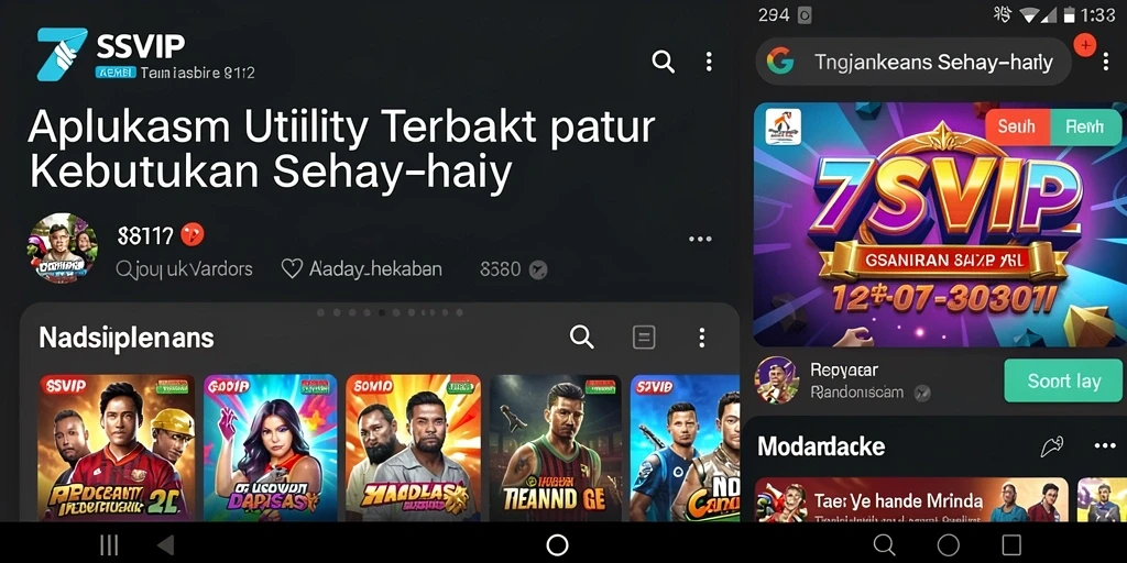 Tampilan antarmuka utama aplikasi 7SVIP yang intuitif.