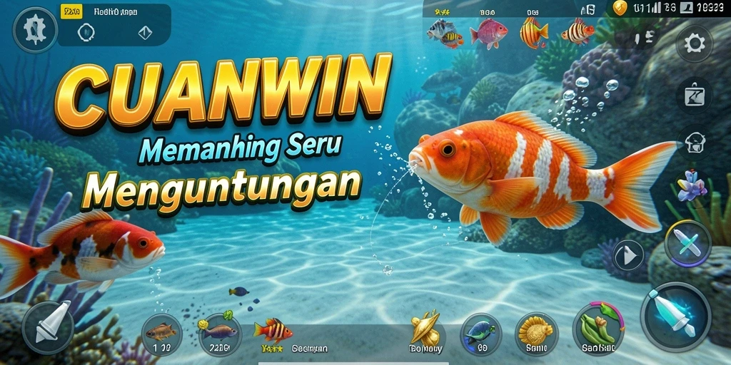 Screenshot gameplay CUANWIN yang menampilkan keseruan memancing.