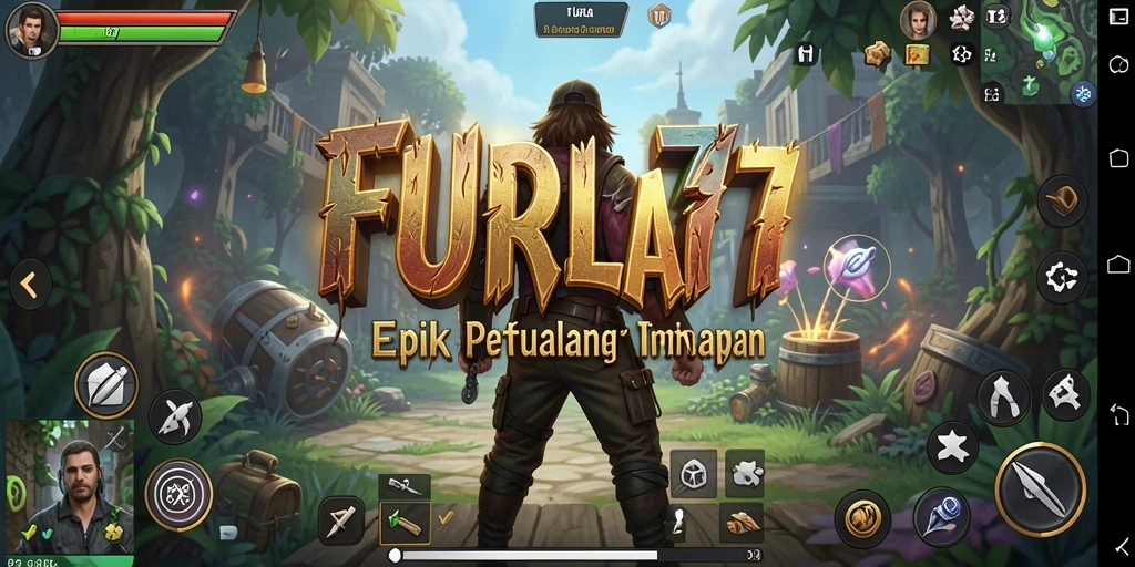 Screenshot gameplay FURLA77 menunjukkan aksi petualangan yang mendebarkan.