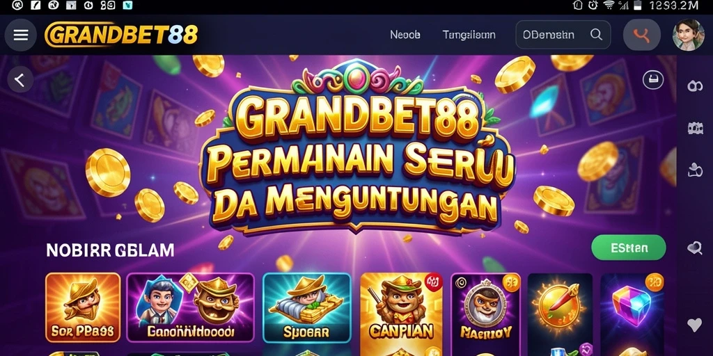 Tampilan menarik dari gameplay slot di GRANDBET88 yang penuh warna.