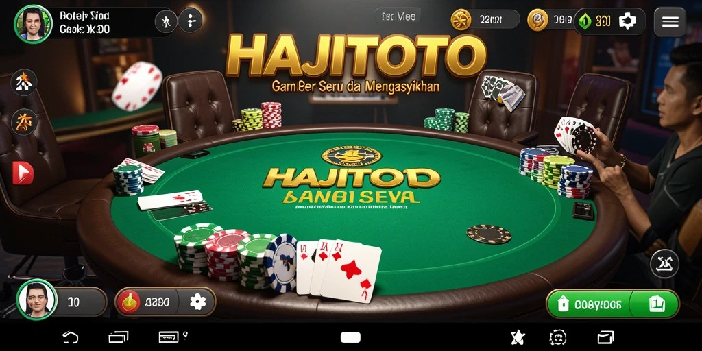 Tampilan gameplay Poker yang memukau dan interaktif.