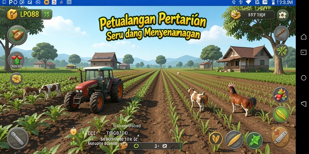 Tangkapan layar menunjukkan gameplay seru saat berkebun di LPO88.
