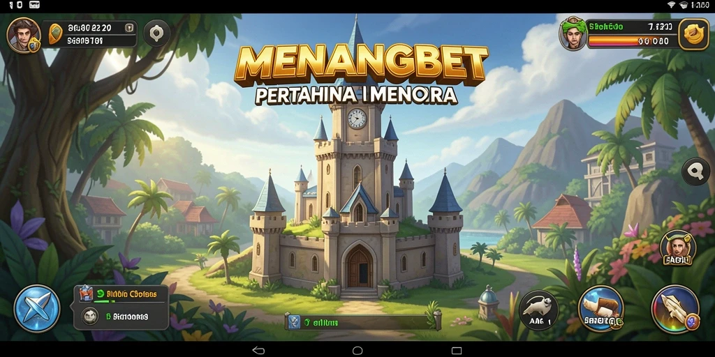 Tampilan gameplay seru dalam MENANGBET dengan menara pertahanan yang strategis.