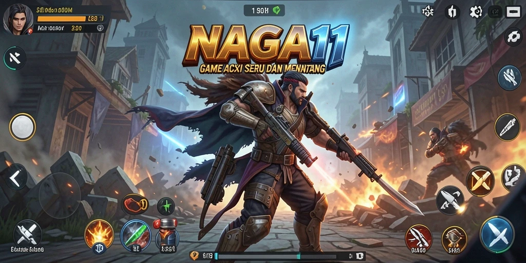 Tampilan screenshot NAGA11 dengan aksi gameplay yang intens dan karakter beragam.