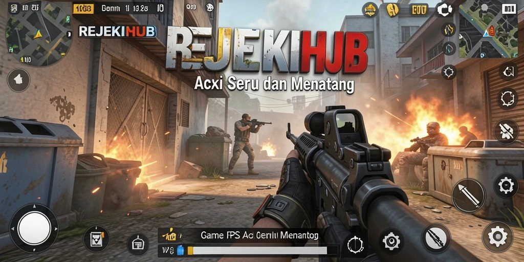 Tampilan menegangkan dalam pertempuran FPS di REJEKIHUB.