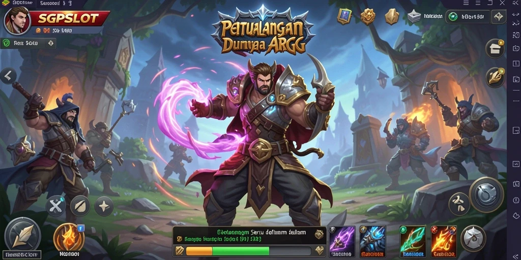 Menampilkan aksi pertarungan seru dalam permainan ARPG SGPSLOT.