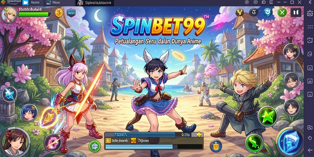 Tampilan gameplay SPINBET99 yang penuh aksi dan warna-warni.