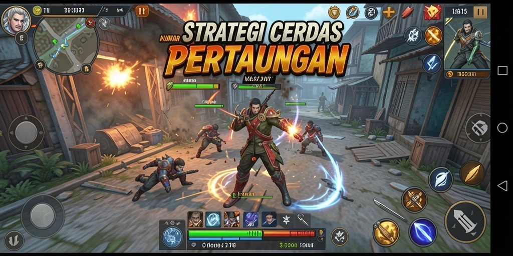 Tampilan gameplay yang menunjukkan aksi strategi dalam T6.