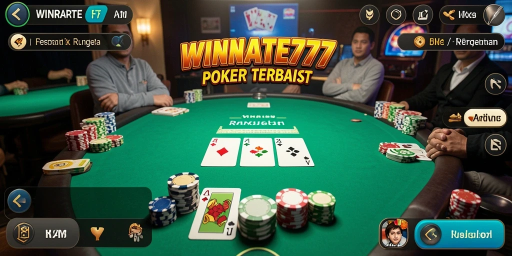 Tampilan gameplay menarik dalam permainan Poker.