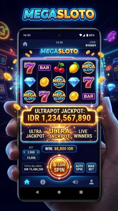 Tampilan antarmuka megasloto yang sederhana dan menarik.